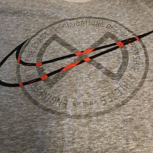 Nike Short Sleeve Tee, Size Medium, Gray